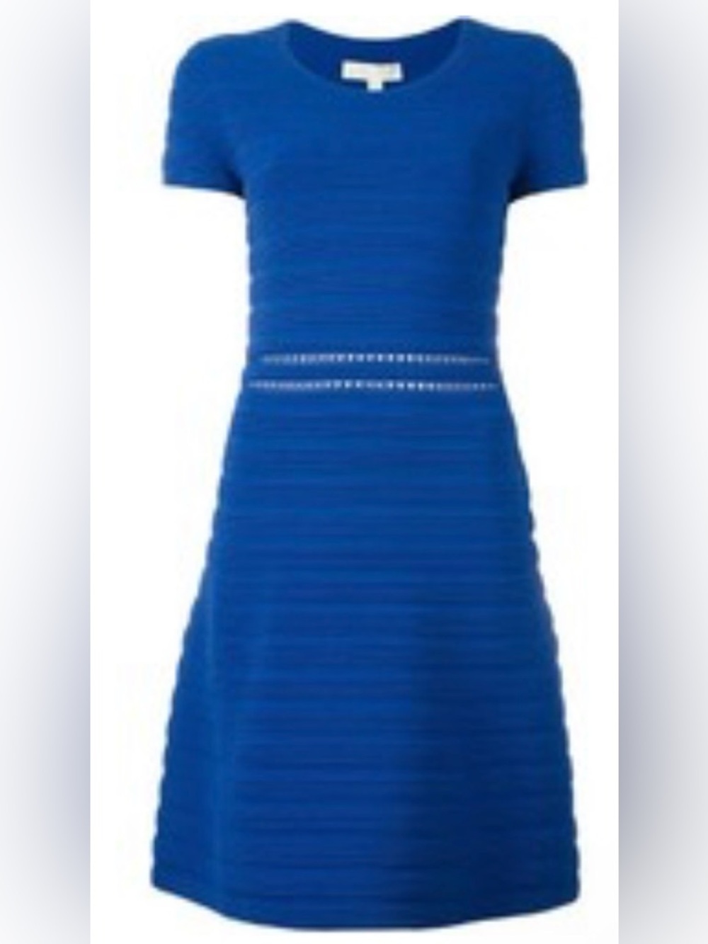 MICHAEL Michael Kors Blue and Black Fit and Flare Mini Dress